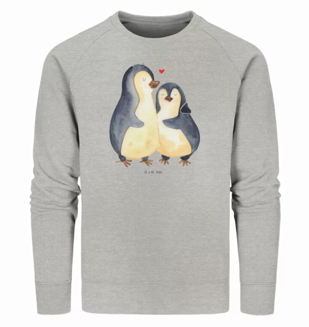 Mr. & Mrs. Panda Longpullover Größe S Pinguin umarmen - Heather Grey - Gesc günstig online kaufen