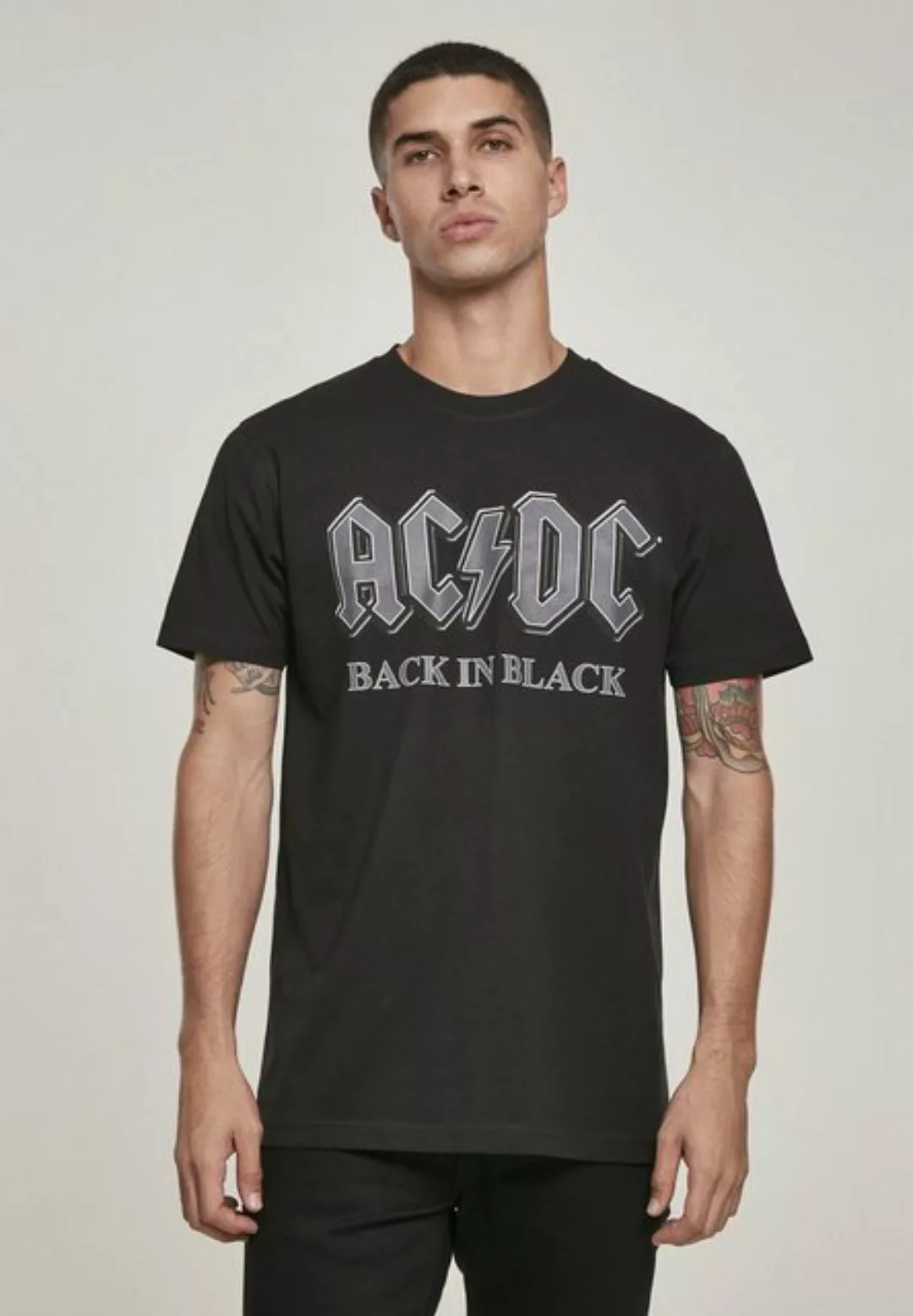 Merchcode T-Shirt ACDC BACK IN BLACK TEE MC480 Black günstig online kaufen