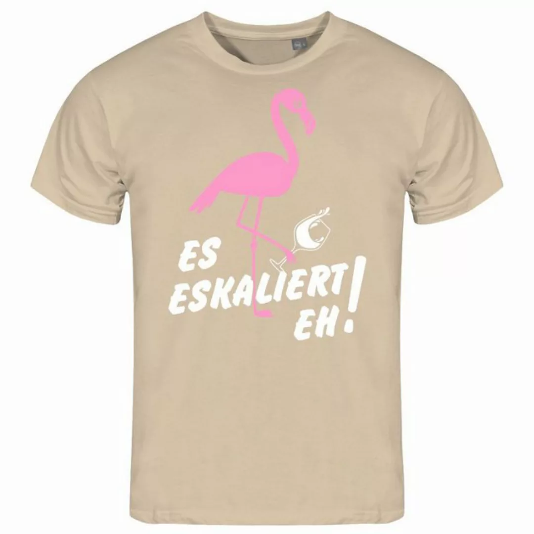 deinshirt Print-Shirt Herren T-Shirt Es eskaliert eh Flamingo Funshirt mit günstig online kaufen