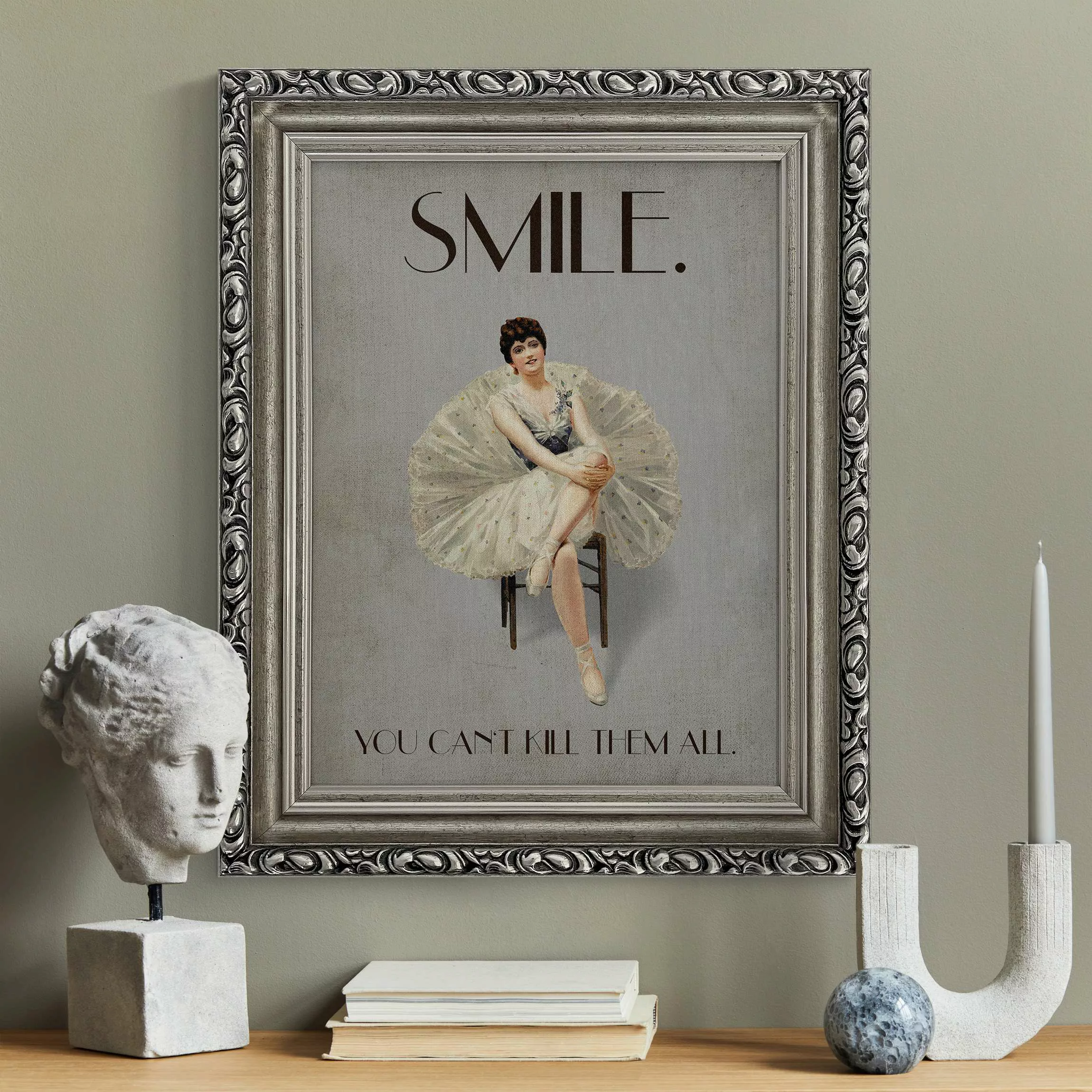 Gerahmtes Leinwandbild Smile, you can't kill them all günstig online kaufen