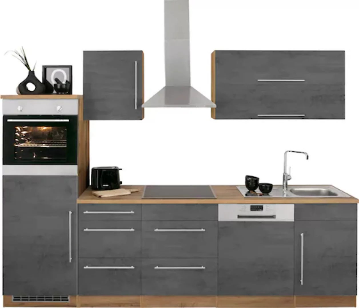Kochstation Küchenzeile »KS-Samos«, ohne E-Geräte, Breite 280 cm günstig online kaufen