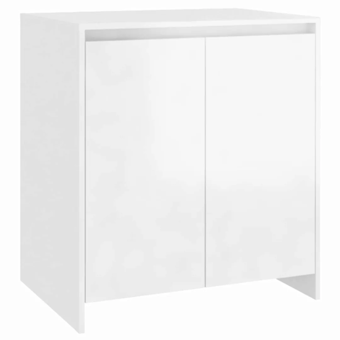 Sideboard Hochglanz-weiß 70x40x73,5 Cm Spanplatte günstig online kaufen