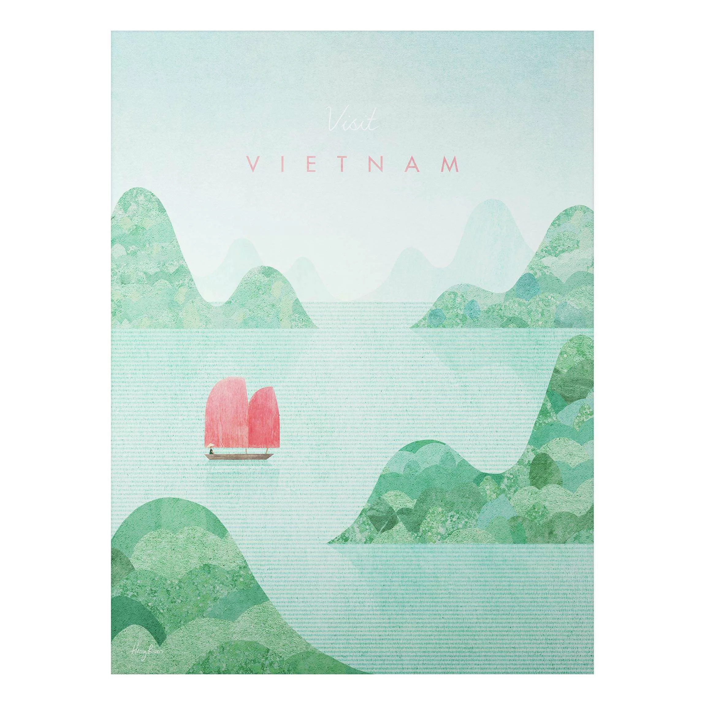 Alu-Dibond Bild Reiseposter - Vietnam günstig online kaufen