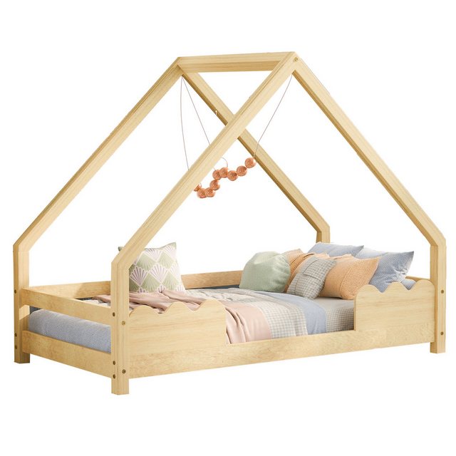 MODFU Kinderbett Jugendbett Hausbett Holzbett Einzelbett (80x160cm ohne Mat günstig online kaufen