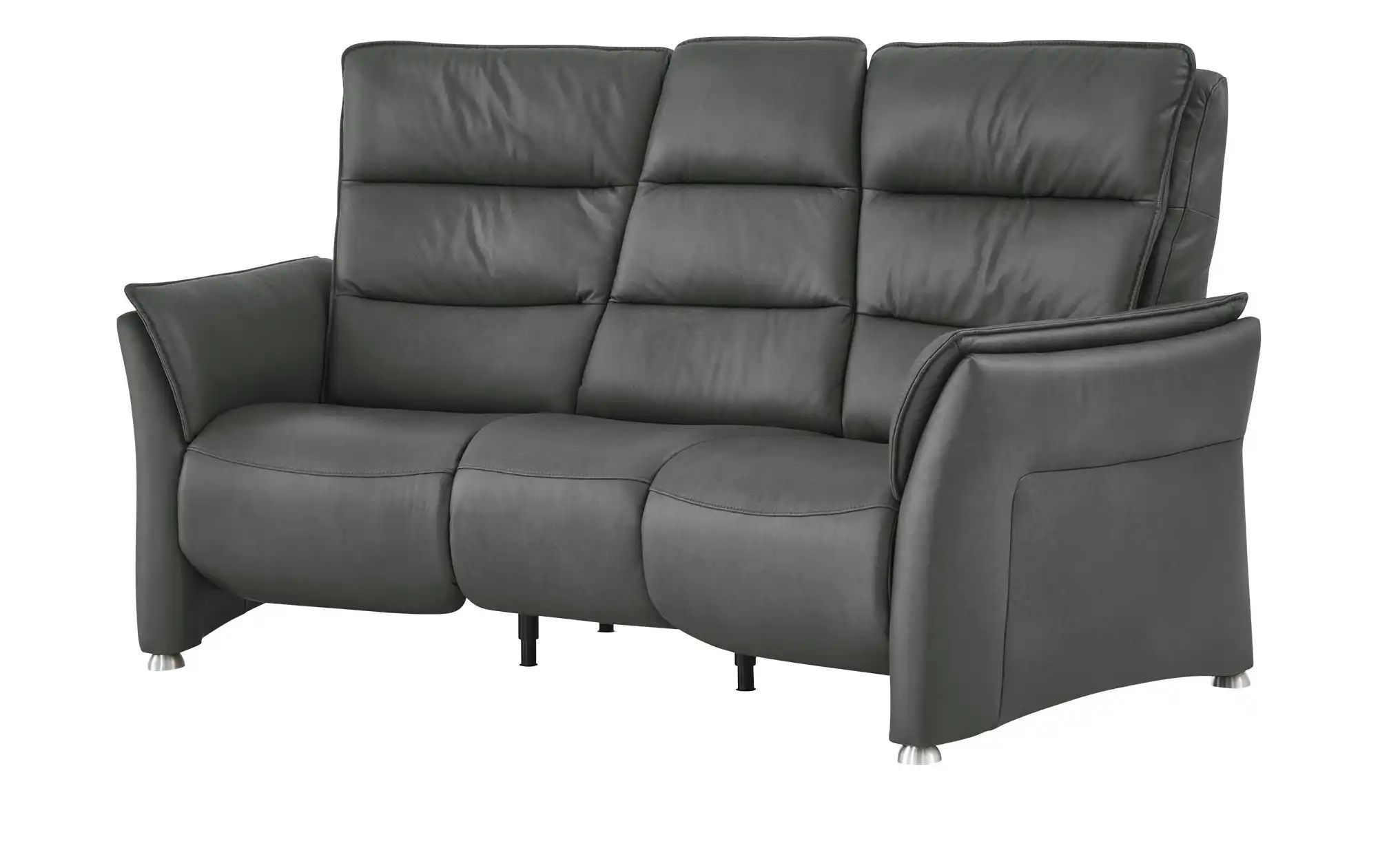 Hukla Trapezsofa Echtleder Corina ¦ grau ¦ Maße (cm): B: 202 H: 112 T: 103. günstig online kaufen