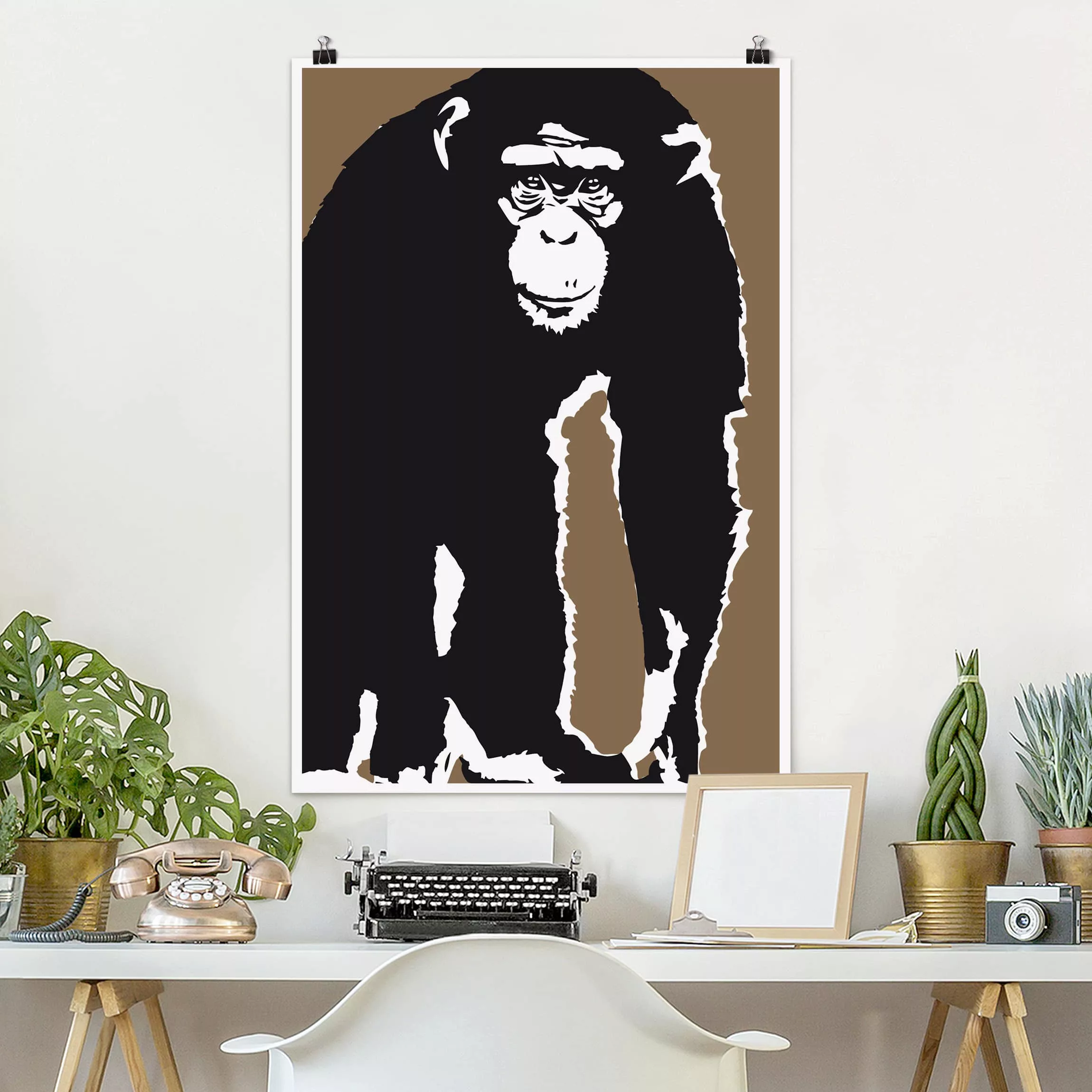 Poster Tiere - Hochformat No.TA10 Schimpanse günstig online kaufen