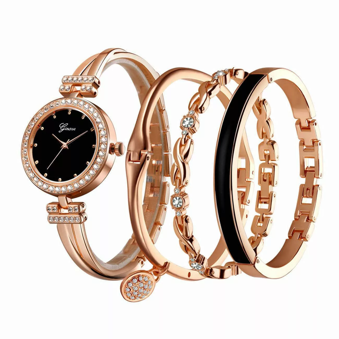 RWEUOQ Armband Elegante Damenuhr mit 3 günstig online kaufen