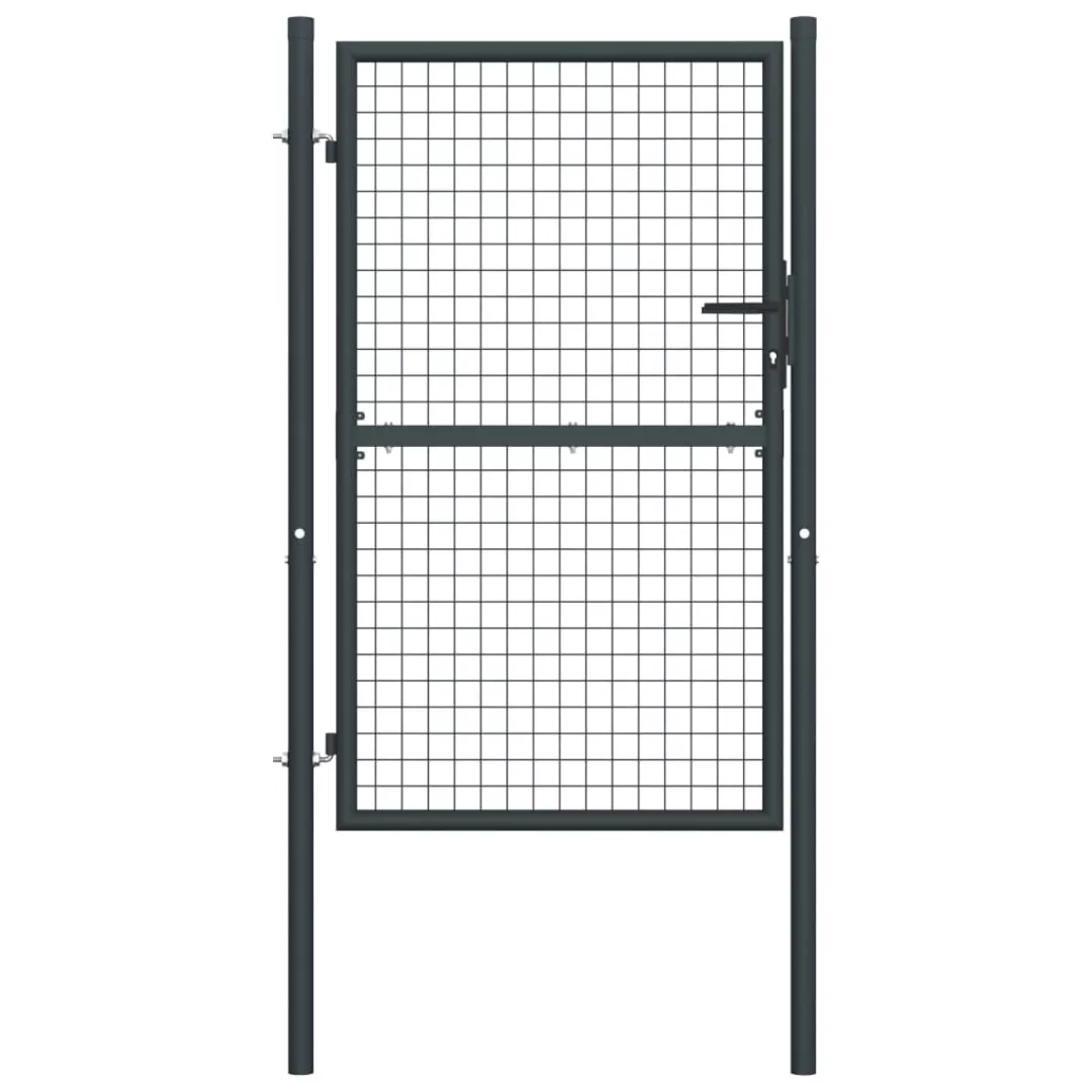 Mesh-gartentor Verzinkter Stahl 100 X 250 Cm Grau günstig online kaufen