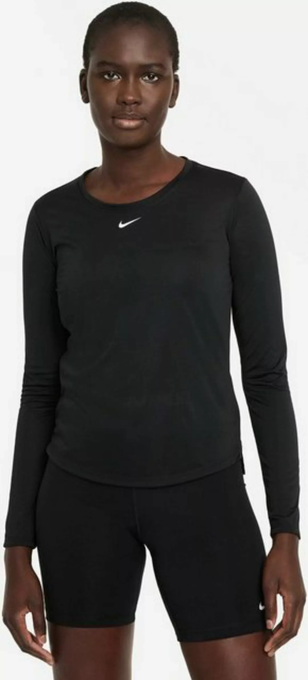 Nike Sweatshirt W NK ONE DF LS STD TOP BLACK/WHITE günstig online kaufen