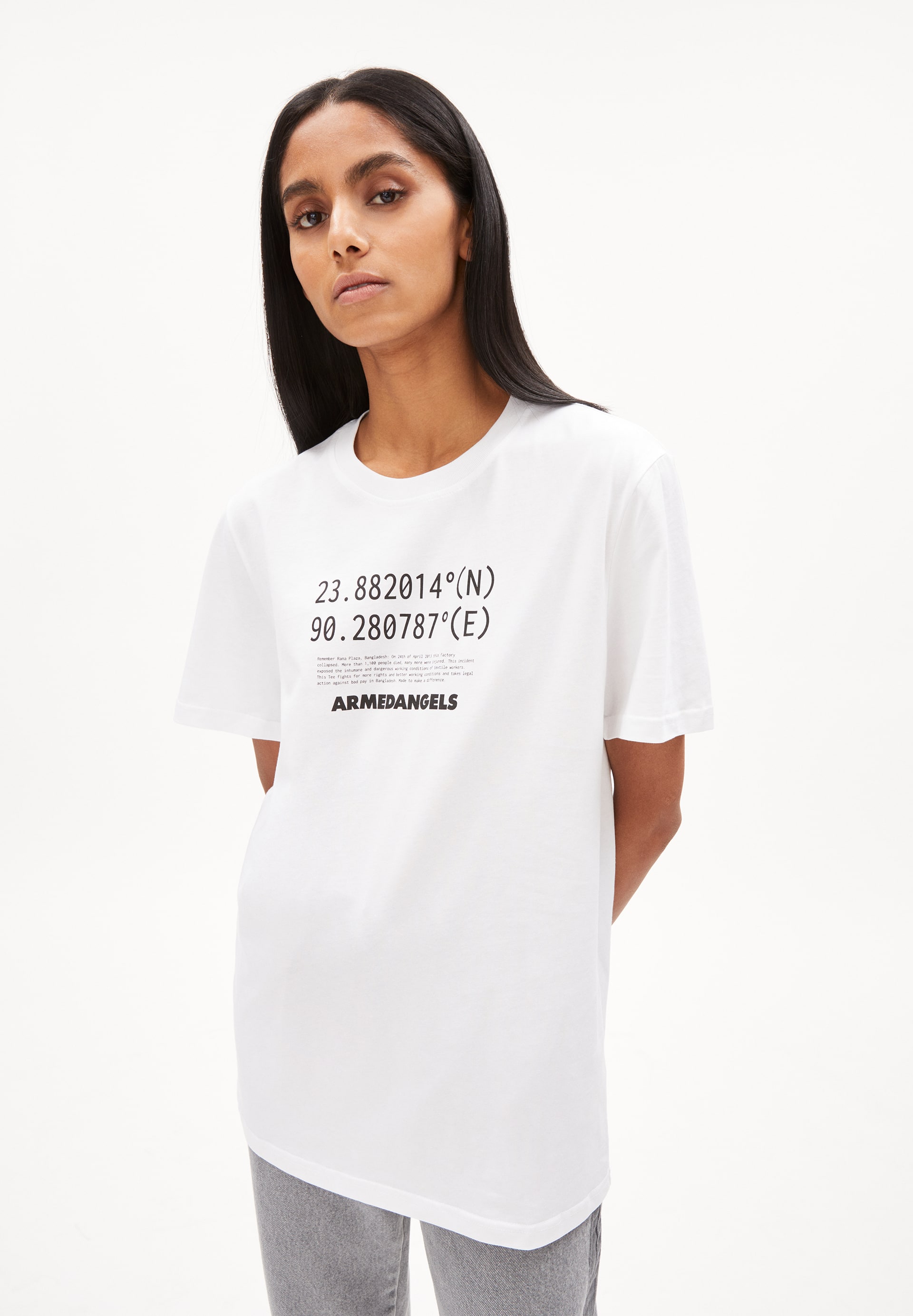 T-Shirt AADO COORDINATES in white von ARMEDANGELS günstig online kaufen