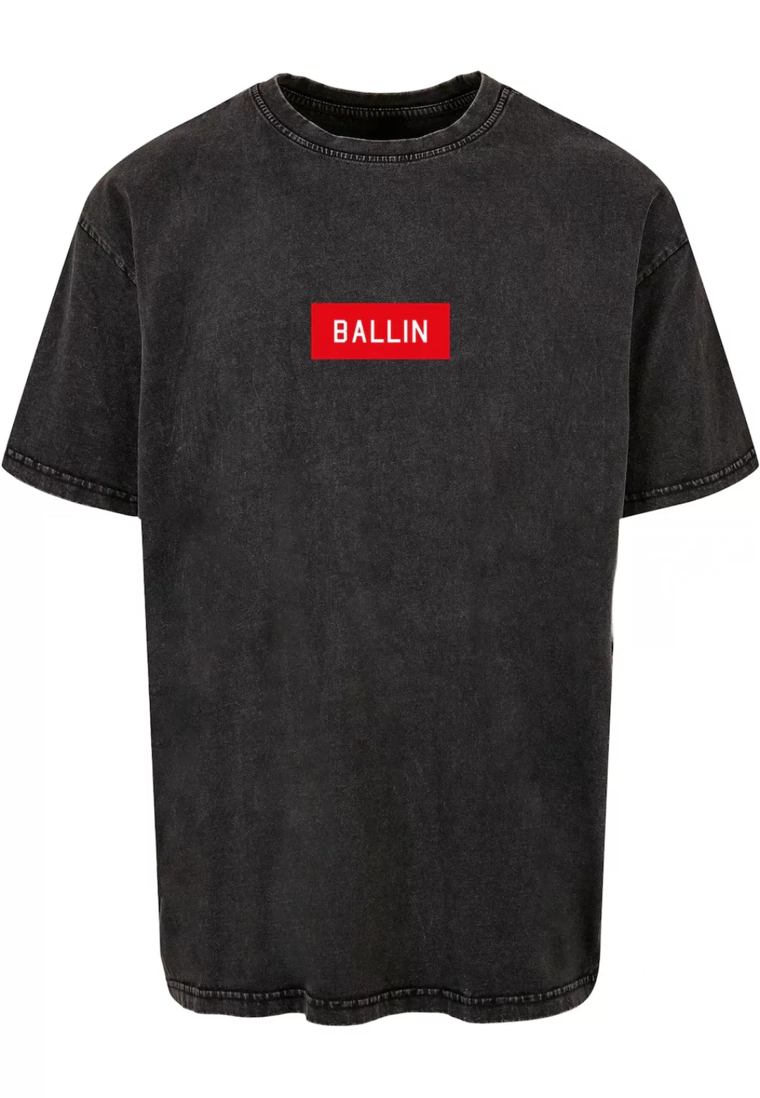 MisterTee T-Shirt "MisterTee Herren Ballin Box Acid Washed Heavy Oversize T günstig online kaufen