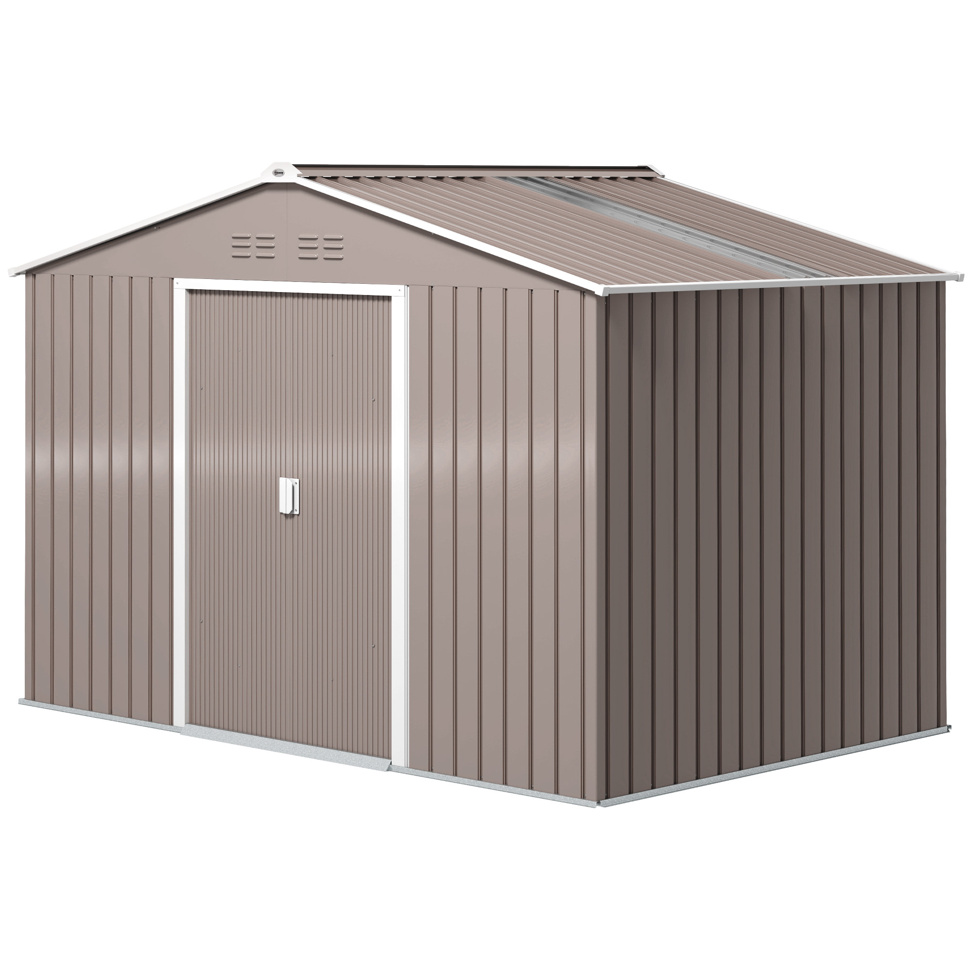 Outsunny Verzinkter Stahl Gerätehaus 4,9m² 277x195x192cm Geräteschuppen mit günstig online kaufen