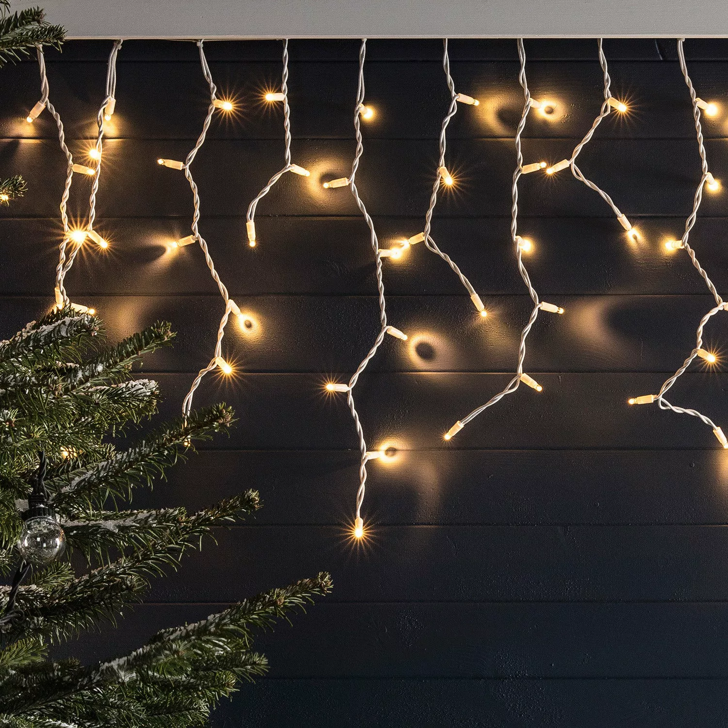 Pro Connect 2m 100er LED Eiszpafen Lichterkette warmweiß koppelbar weißes K günstig online kaufen