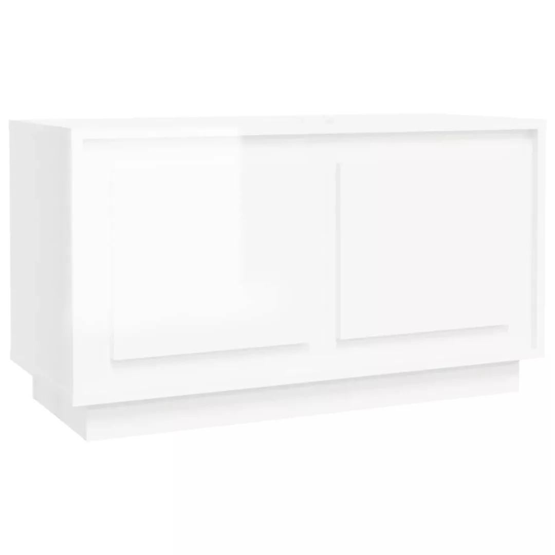 Vidaxl Tv-schrank Hochglanz-weiß 80x35x45 Cm Holzwerkstoff günstig online kaufen