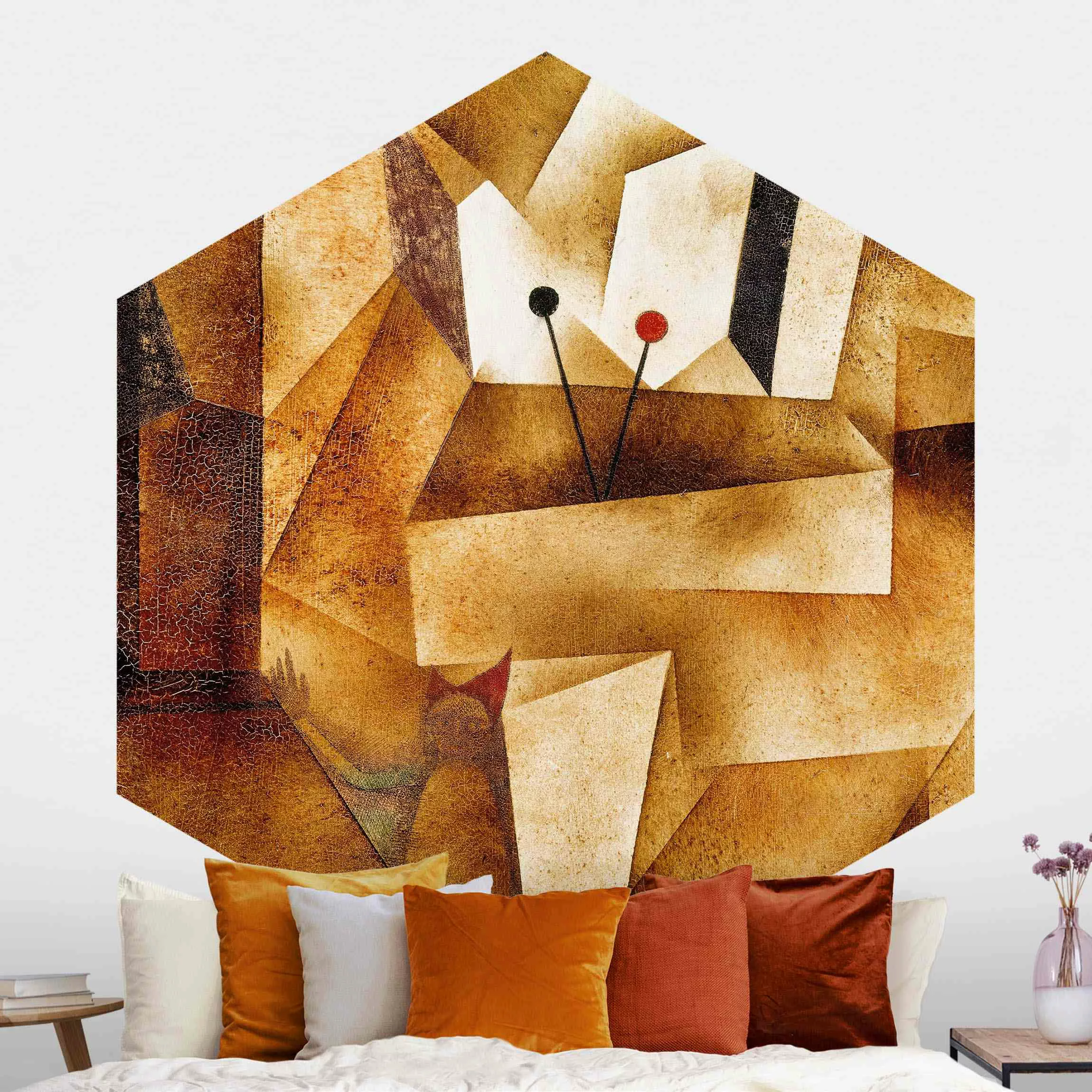 Hexagon Fototapete selbstklebend Paul Klee - Paukenorgel günstig online kaufen