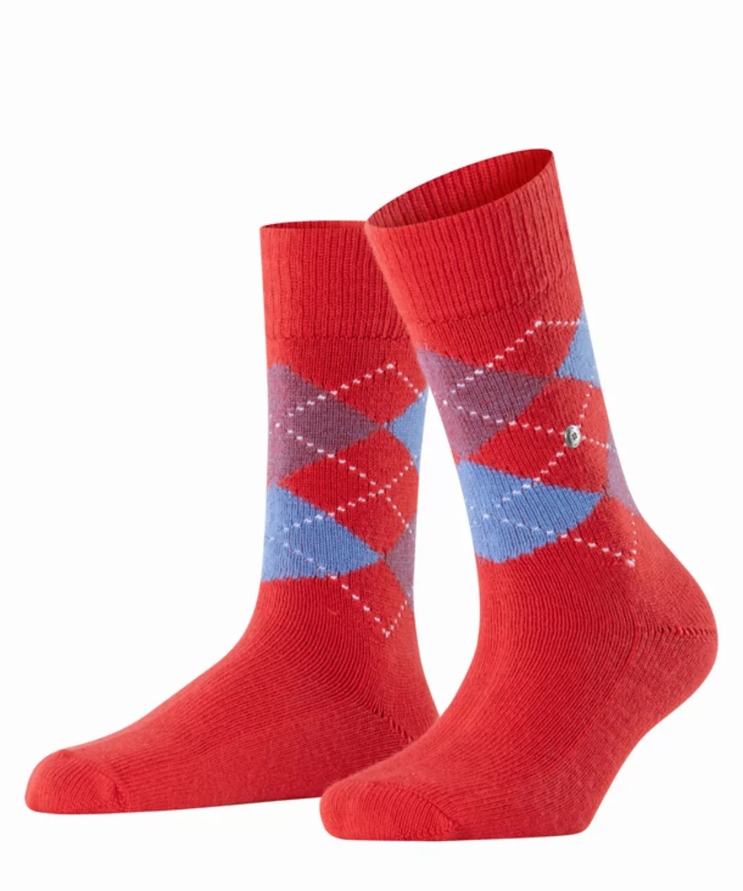 Burlington Preston Herren Socken, 40-46, Rot, Argyle, 24284-807802 günstig online kaufen