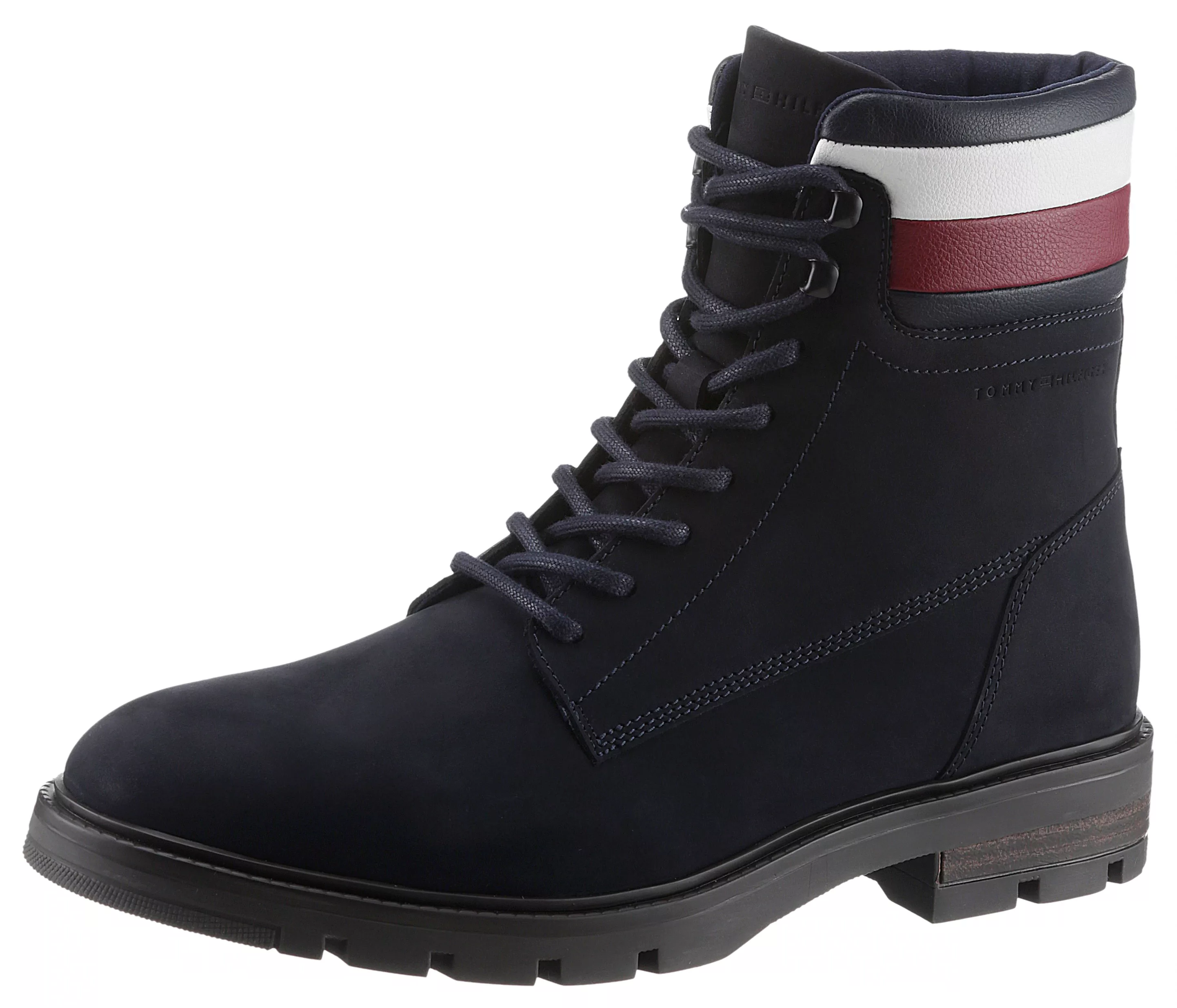 Tommy Hilfiger Schnürboots "CORPORATE HILFIGER NUBUCK BOOT", mit Streifen a günstig online kaufen