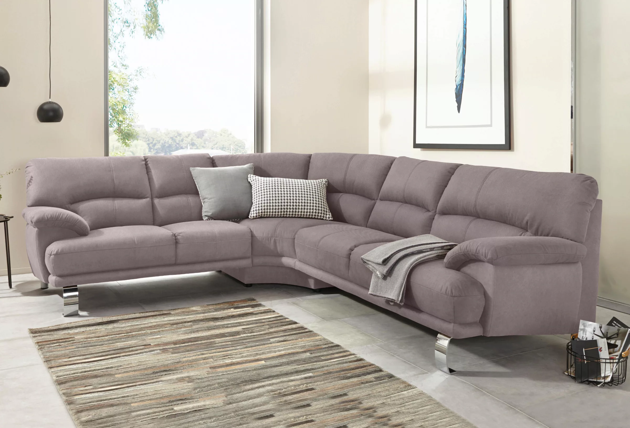 TRENDMANUFAKTUR Ecksofa "Cecilia II, in italienischen Design, bequem, hoher günstig online kaufen