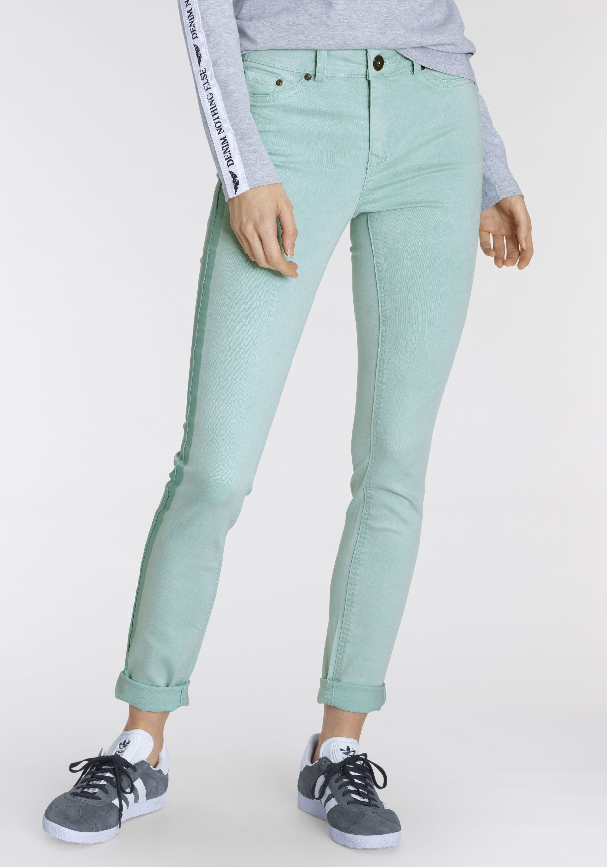 Arizona Skinny-fit-Jeans Ultra Stretch High Waist mit seitlichem Streifen günstig online kaufen