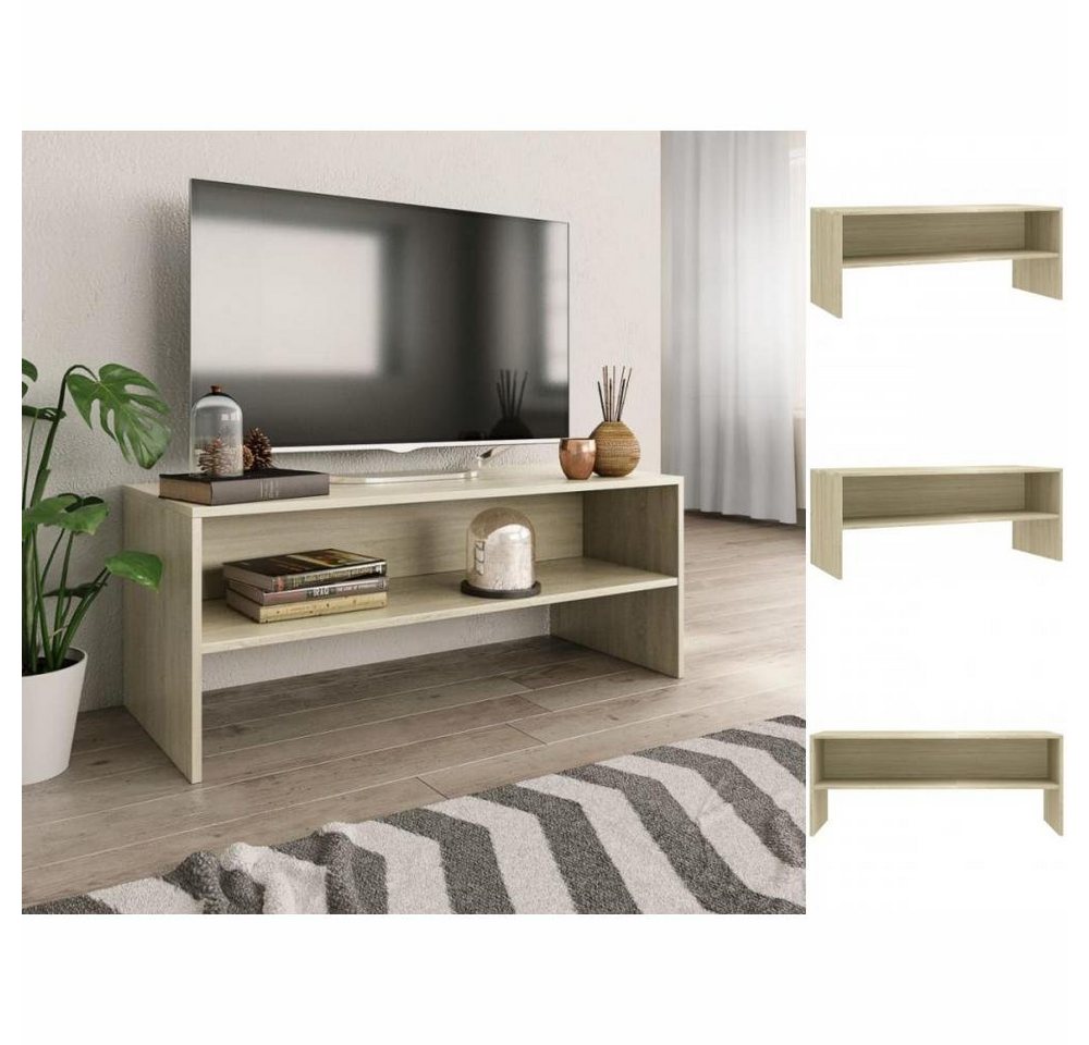 vidaXL TV-Schrank TV-Schrank Sonoma-Eiche 100 x 40 x 40 cm Spanplatte Lowbo günstig online kaufen