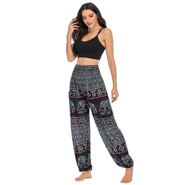 YRIIOMO Loungepants Yogahose, bedruckte lockere Freizeithose günstig online kaufen