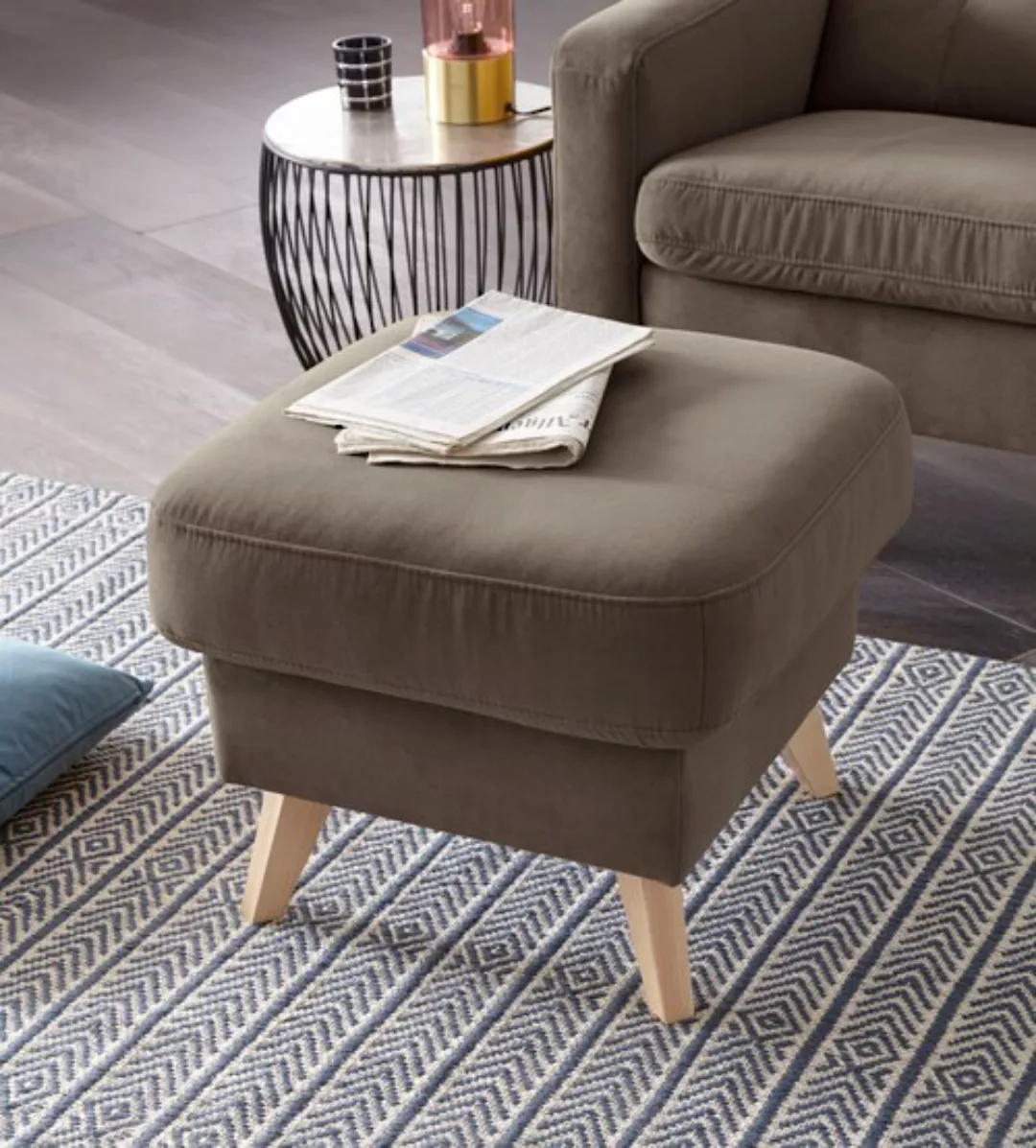 exxpo - sofa fashion Hocker »Nappa mit praktischem Staufach unter der Sitzf günstig online kaufen