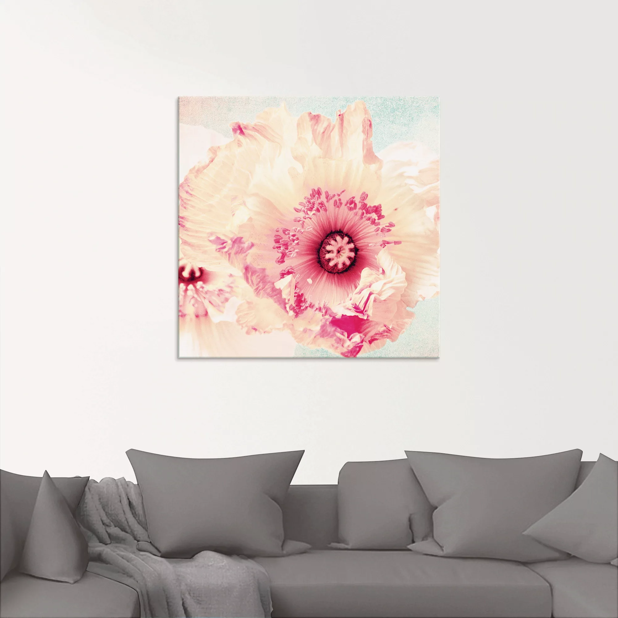 Artland Glasbild "Pastell Mohn", Blumen, (1 St.), in verschiedenen Größen günstig online kaufen