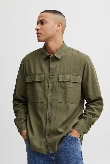 !Solid Langarmhemd SDAllan Overshirt - 21107619 Langarmhemd aus Leinenmix günstig online kaufen