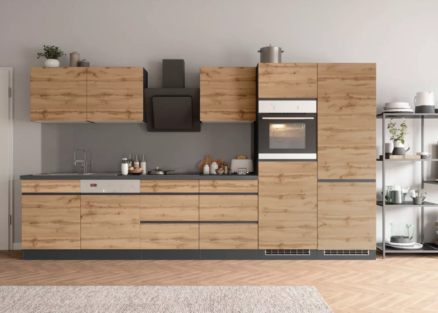 KOCHSTATION Küchenzeile "KS-Riesa", Stellbreite 360 cm, ohne E-Geräte günstig online kaufen