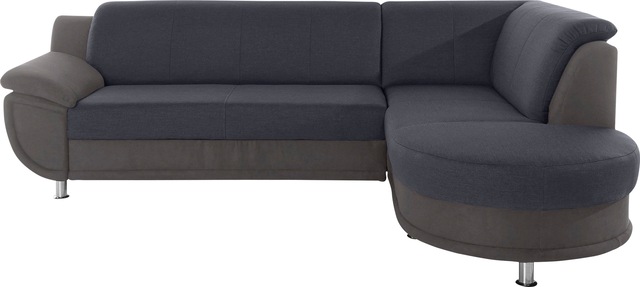 TRENDMANUFAKTUR Ecksofa "Rondo 3, zeitlos und bequem, Materialmix, breite A günstig online kaufen