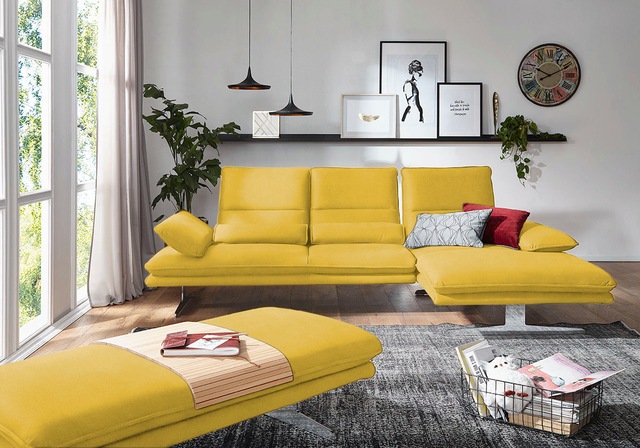 W.SCHILLIG Ecksofa "broadway, Designsofa mit tollem Sitzkomfort, L-Form", S günstig online kaufen