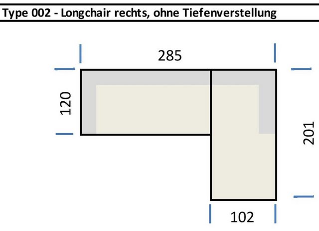 Iwaniccy Wohnlandschaft elektr. Sitztiefenverstellung, grau, Füße schwarz - günstig online kaufen