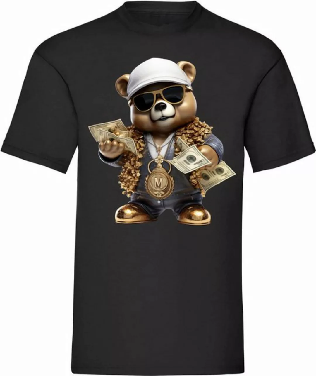 Banco T-Shirt Gangster Bär Money DTF Druck aus 100% Baumwolle günstig online kaufen