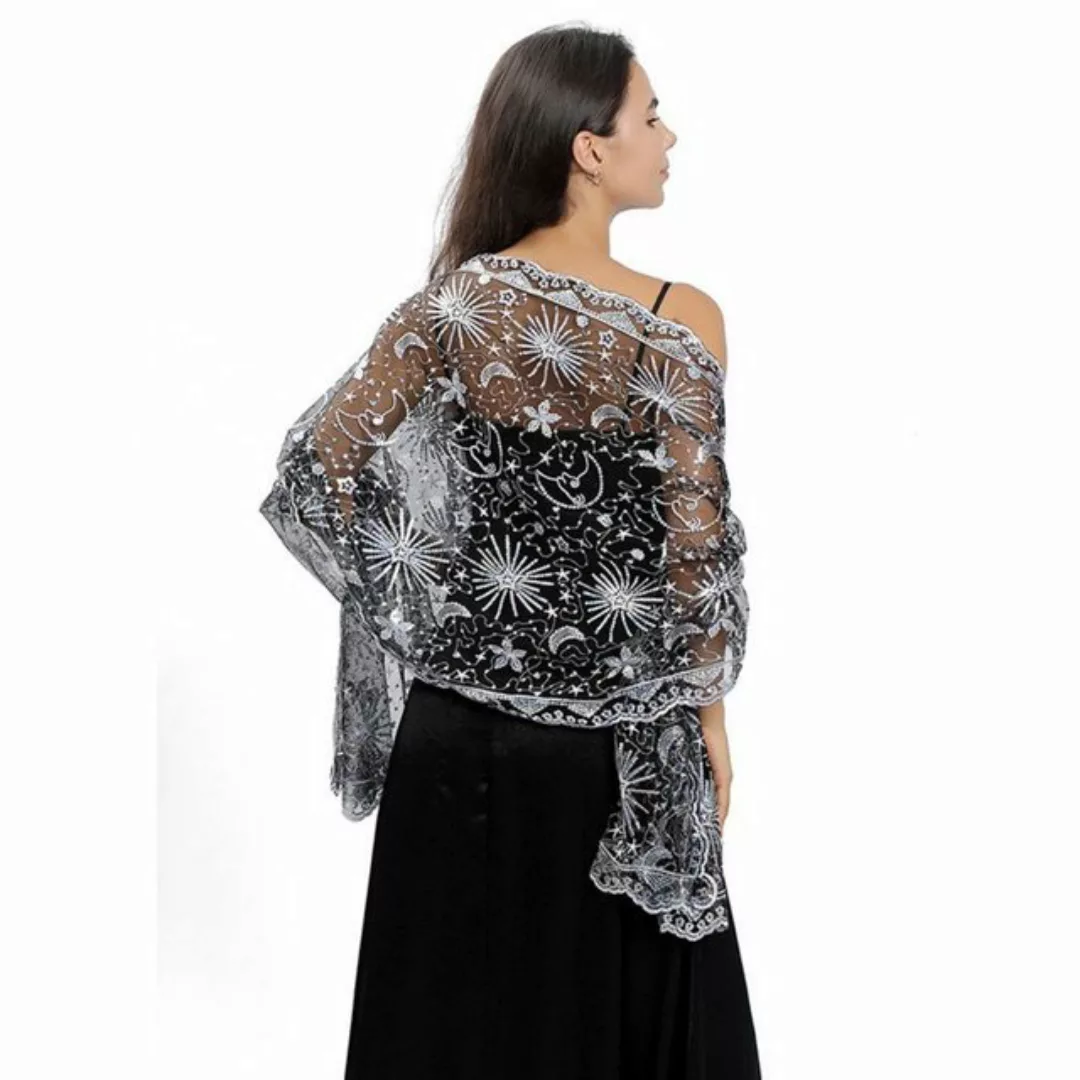 Fivejoy Cape Sterne und Mond Gestickter Schal, Außenschal für Frauen (1-St) günstig online kaufen