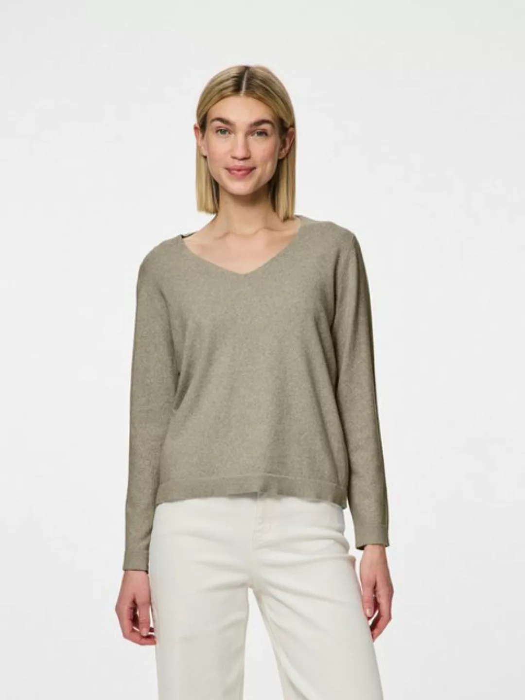 pieces V-Ausschnitt-Pullover PCBREE LS V-NECK KNIT NOOS BC günstig online kaufen