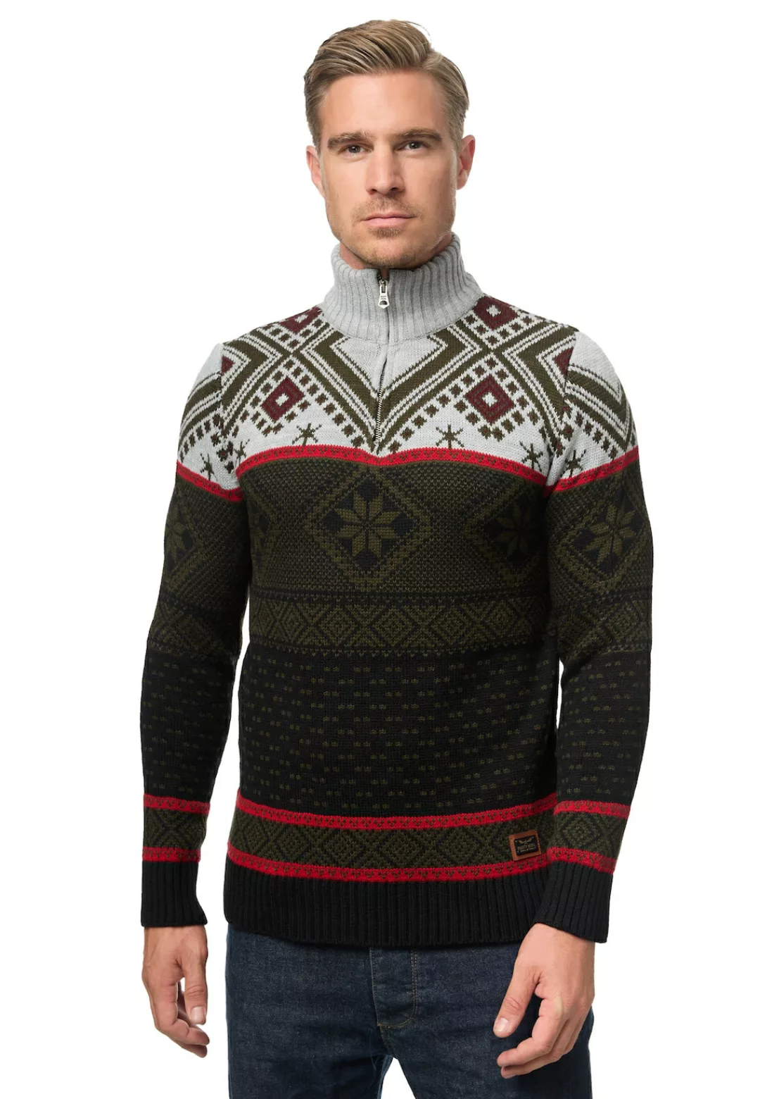 Rusty Neal Strickpullover, mit winterlichem Muster günstig online kaufen