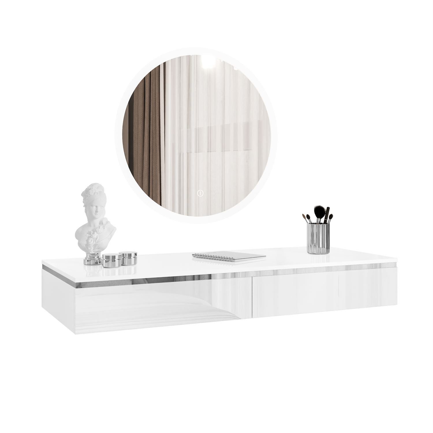 Lookway Schminktisch AURORA SILVER Hängender Kosmetiktisch günstig online kaufen