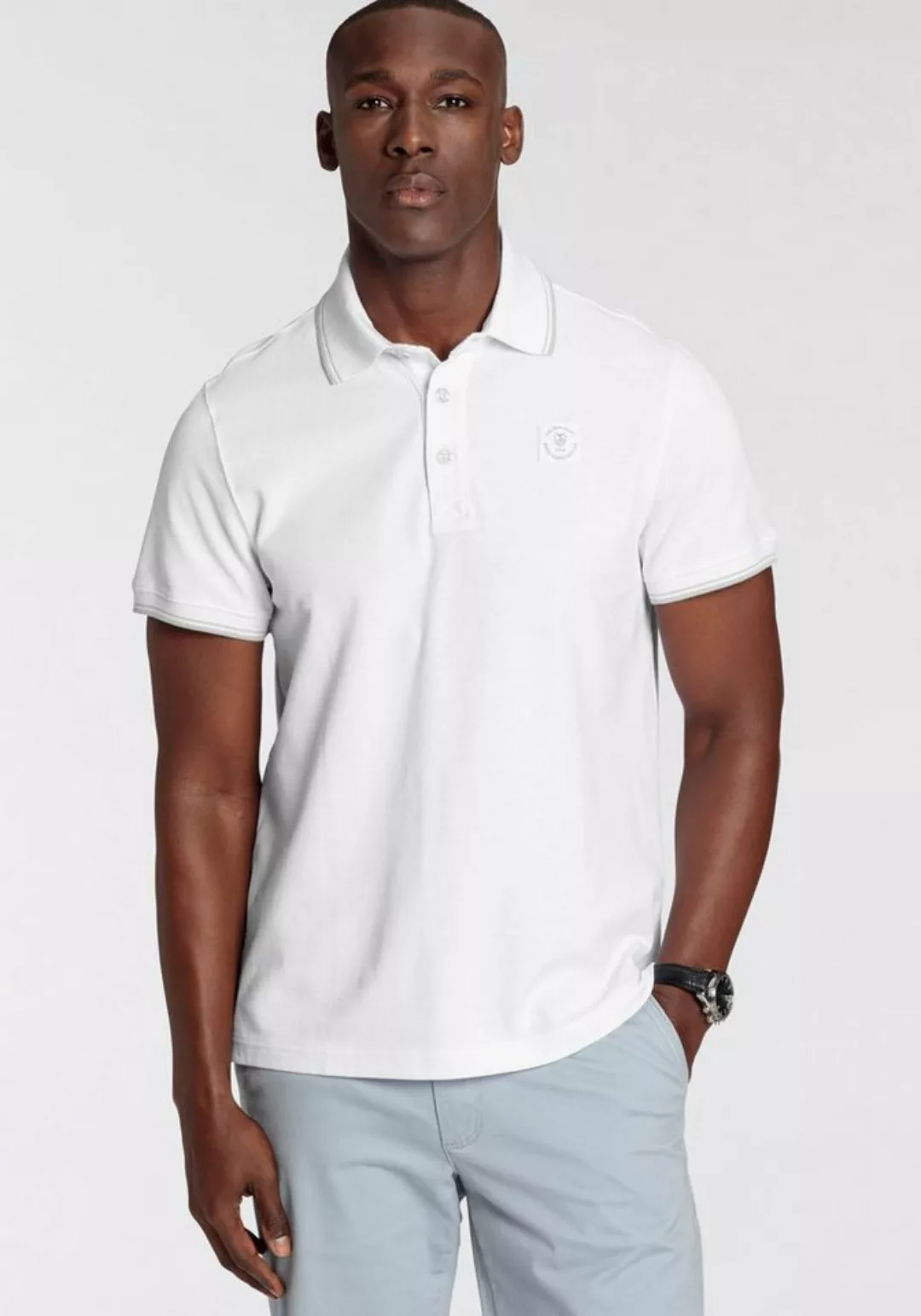 DELMAO Poloshirt mit modischem Brustlabel - NEUE MARKE! günstig online kaufen