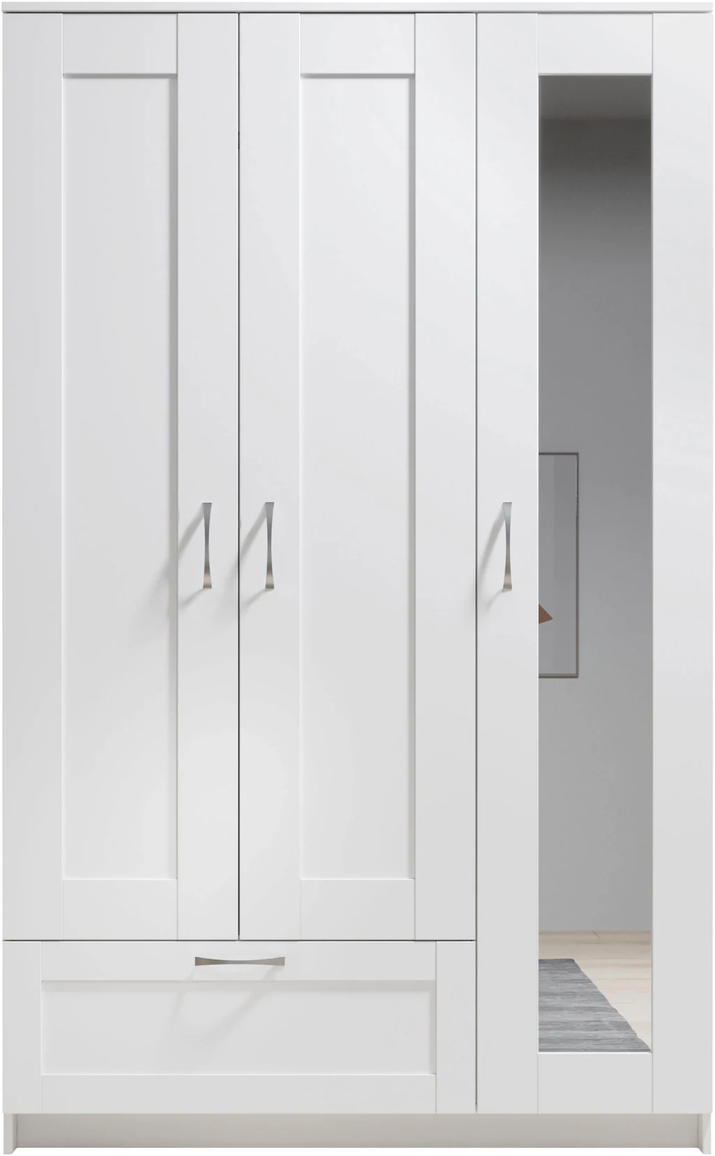 Schlafkontor Drehtürenschrank "Lepini, Kleiderschrank mit Spiegel und Schub günstig online kaufen