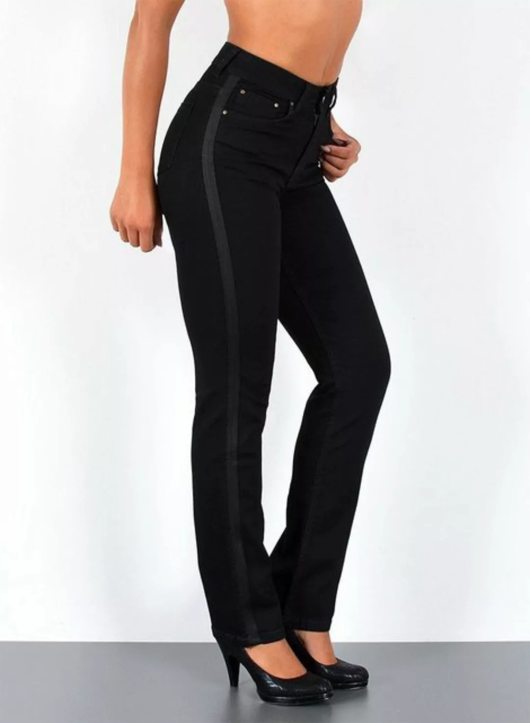ESRA Straight-Jeans G500 Damen Straight Fit Jeans High Waist, bis Übergröße günstig online kaufen
