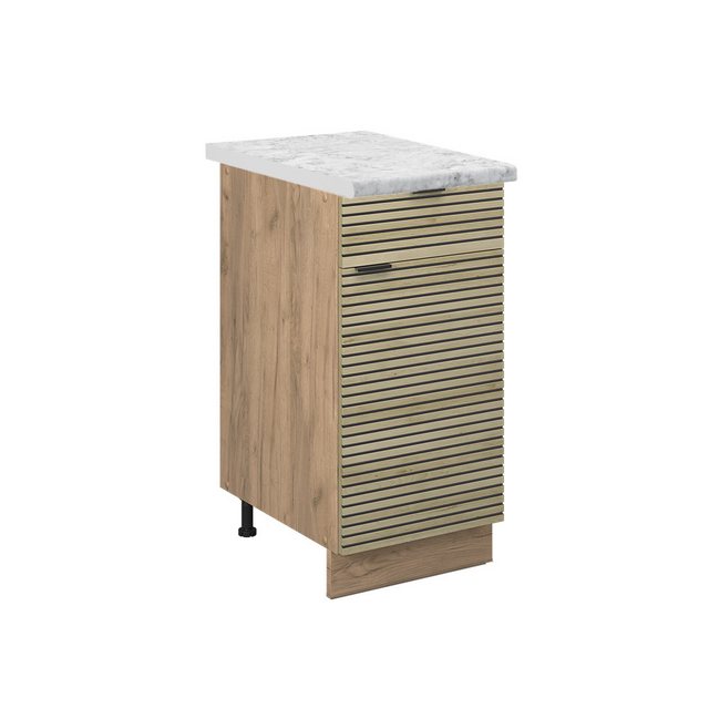 Vicco Unterschrank Fame-Line, Eiche Paneel/Goldkraft Eiche, 40 cm, AP Marmo günstig online kaufen