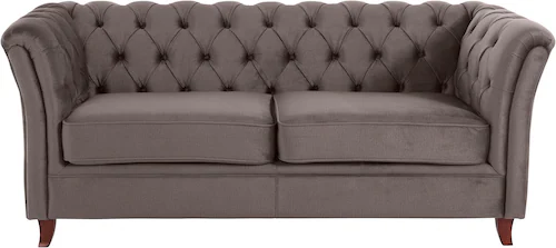 Home affaire Chesterfield-Sofa "Reims", mit echter Chesterfield-Knopfheftun günstig online kaufen