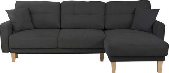 Home affaire Ecksofa "Triplo, Zierkissen, Schlaffunktion, B/T/H: 234/164/89 günstig online kaufen