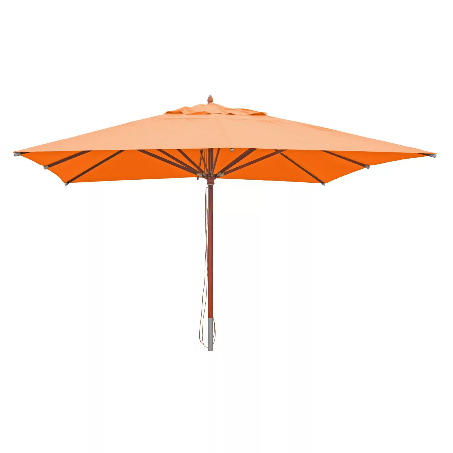 MCW Gastronomie Holz-Sonnenschirm C57 Eckig 4x4m Terracotta günstig online kaufen