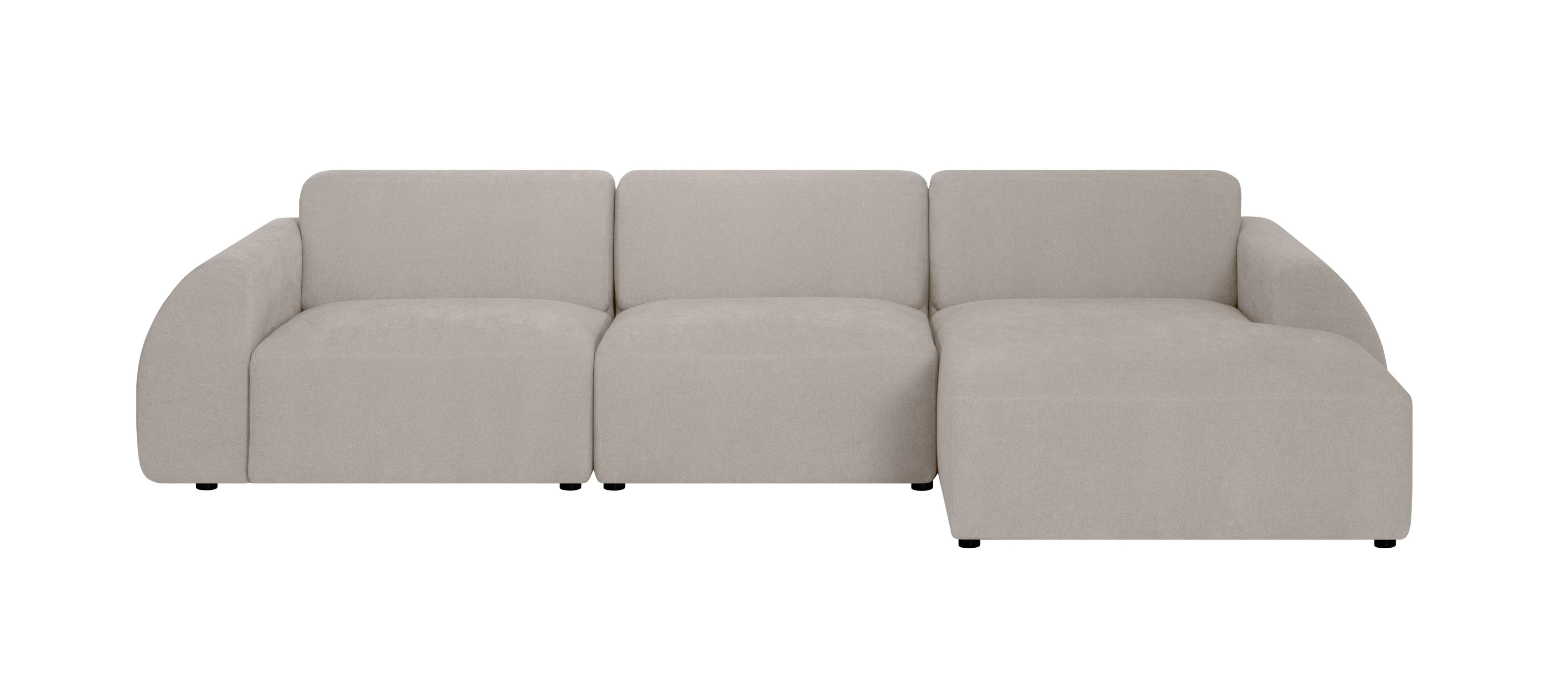 NADUVI Collection | Ecksofa Mattis rechts 3-Sitzer Bouclé günstig online kaufen