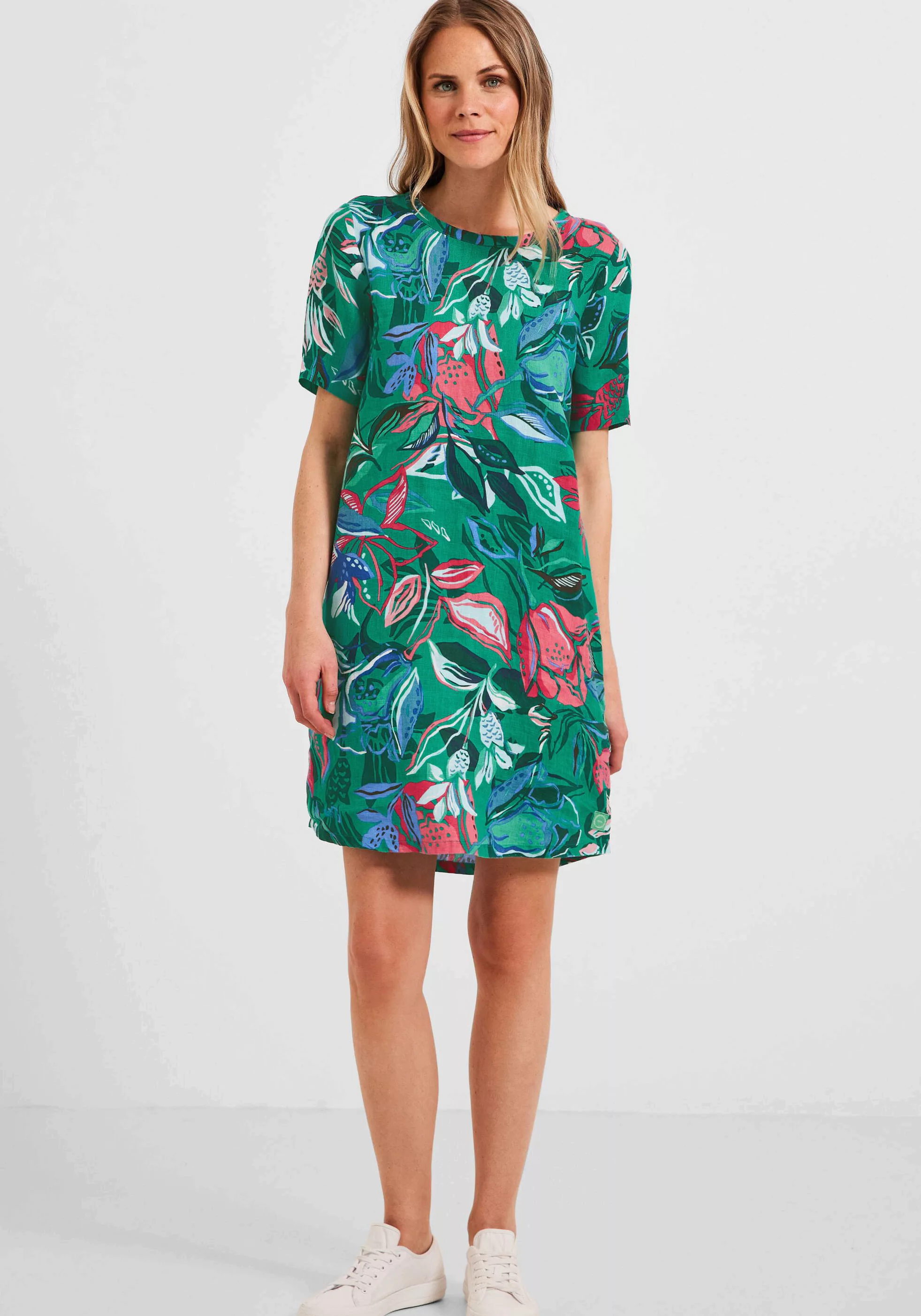 Cecil Druckkleid "LINEN printed Dress", in trendiger Print Optik günstig online kaufen