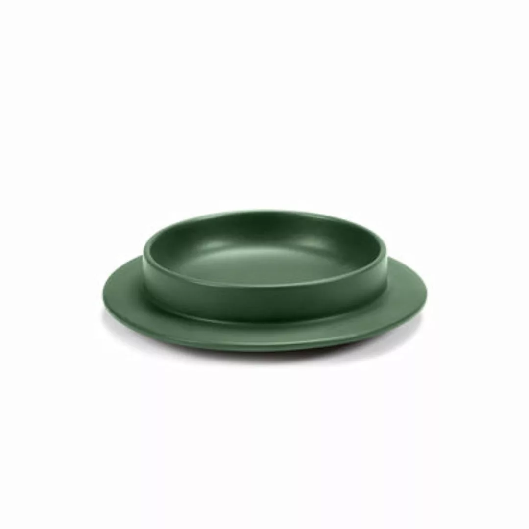 Suppenteller Dishes to Dishes - Grès keramik grün / Low - Ø 20,5 x H 4,8 cm günstig online kaufen