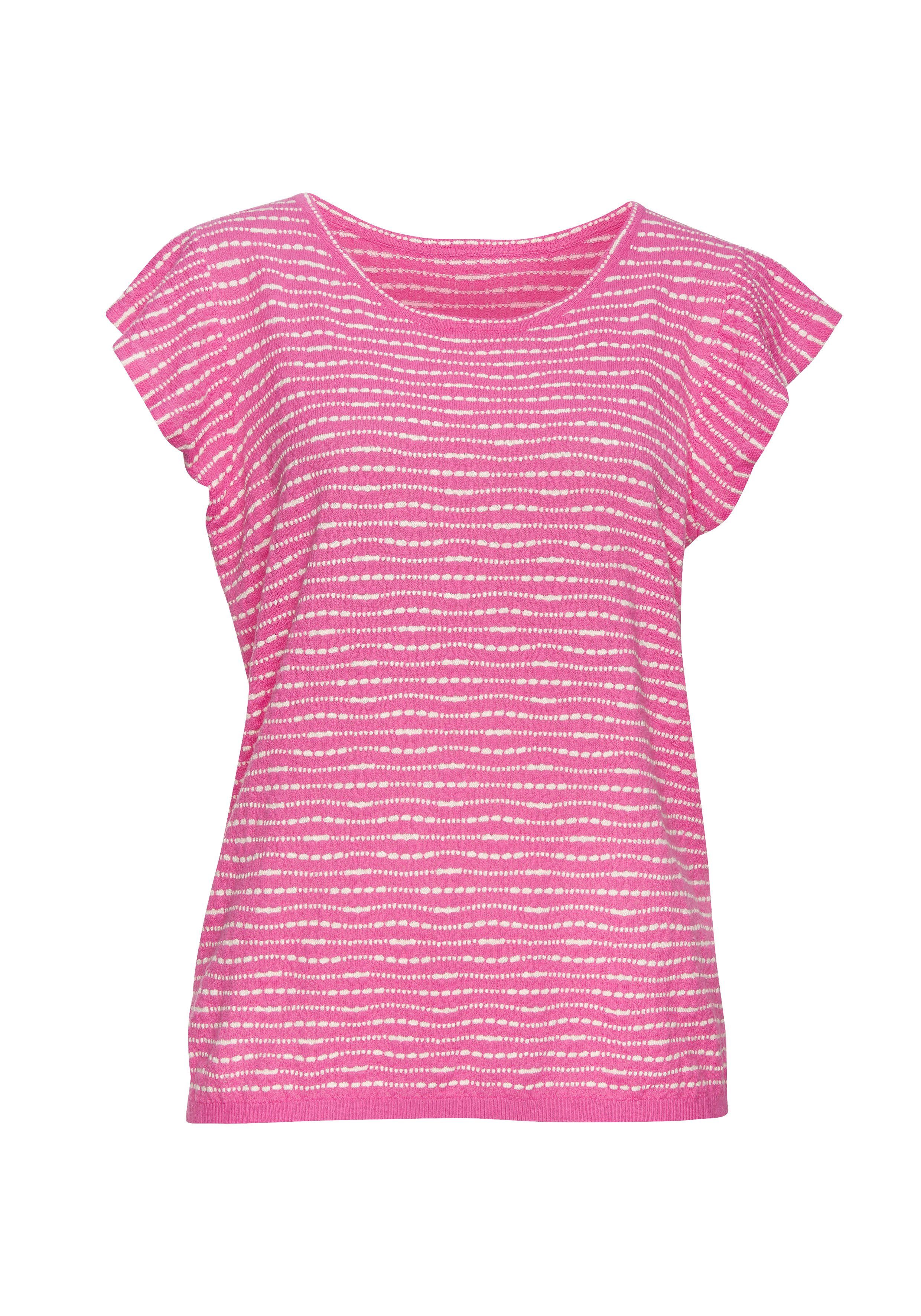 Vivance Rundhalsshirt "mit Streifenstruktur", aus leichter Feinstrickqualit günstig online kaufen