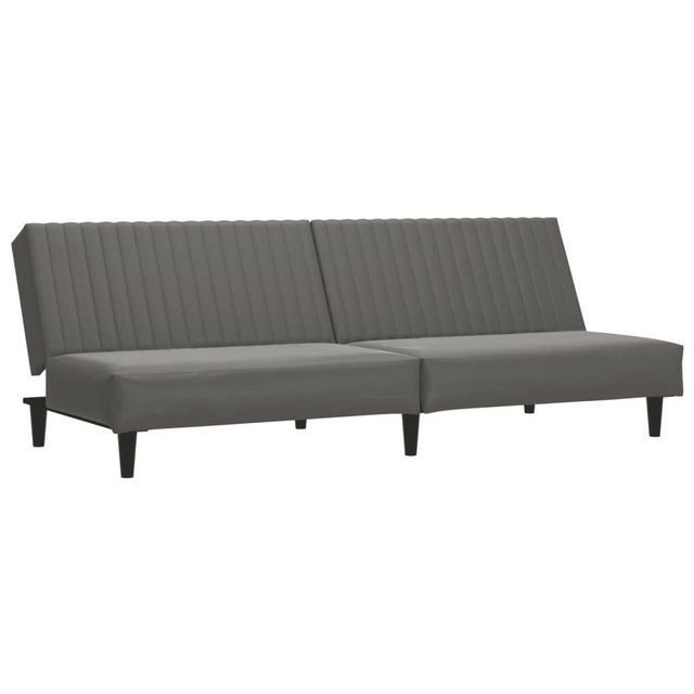 vidaXL Sofa Schlafsofa 2-Sitzer Grau Kunstleder günstig online kaufen