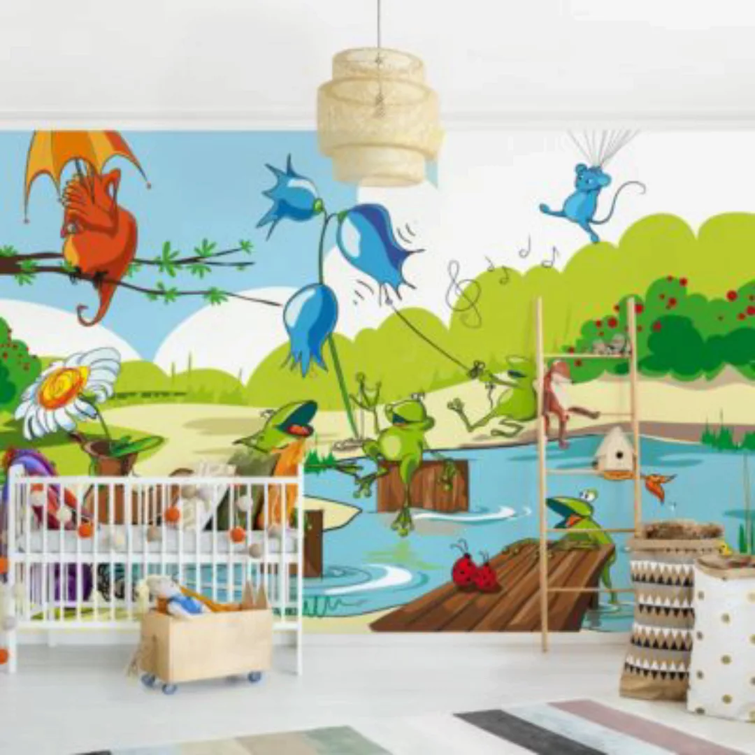 Bilderwelten Kindertapete No.NL1 Tierkonzert bunt Gr. 432 x 290 günstig online kaufen